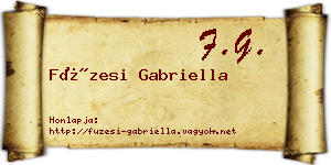 Füzesi Gabriella névjegykártya
