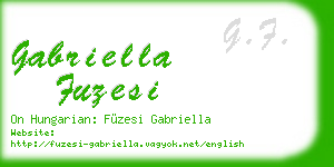 gabriella fuzesi business card