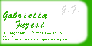 gabriella fuzesi business card